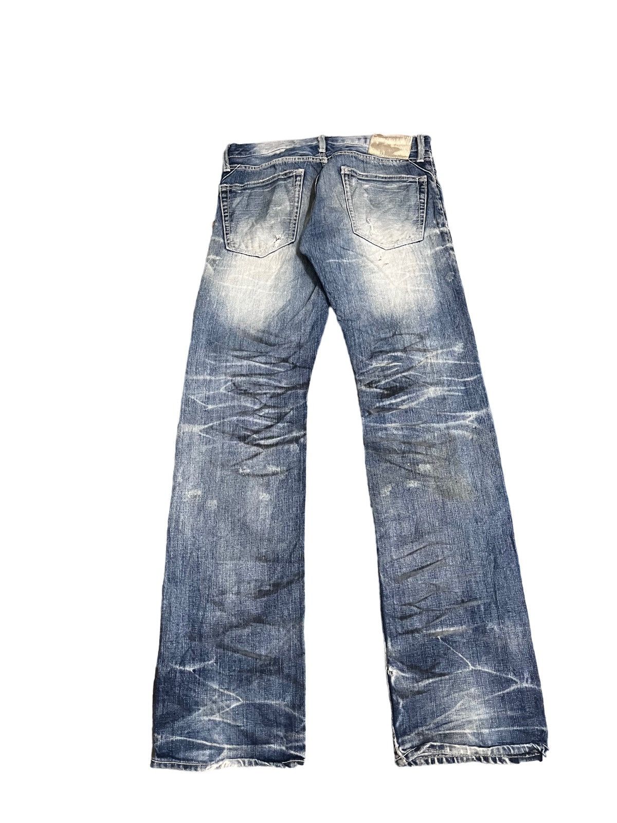 Japanese Brand × Vintage Vintage THRASHED Japanese Brand Distress Patches Style Jeans Size US 30 / EU 46 - 10 Thumbnail
