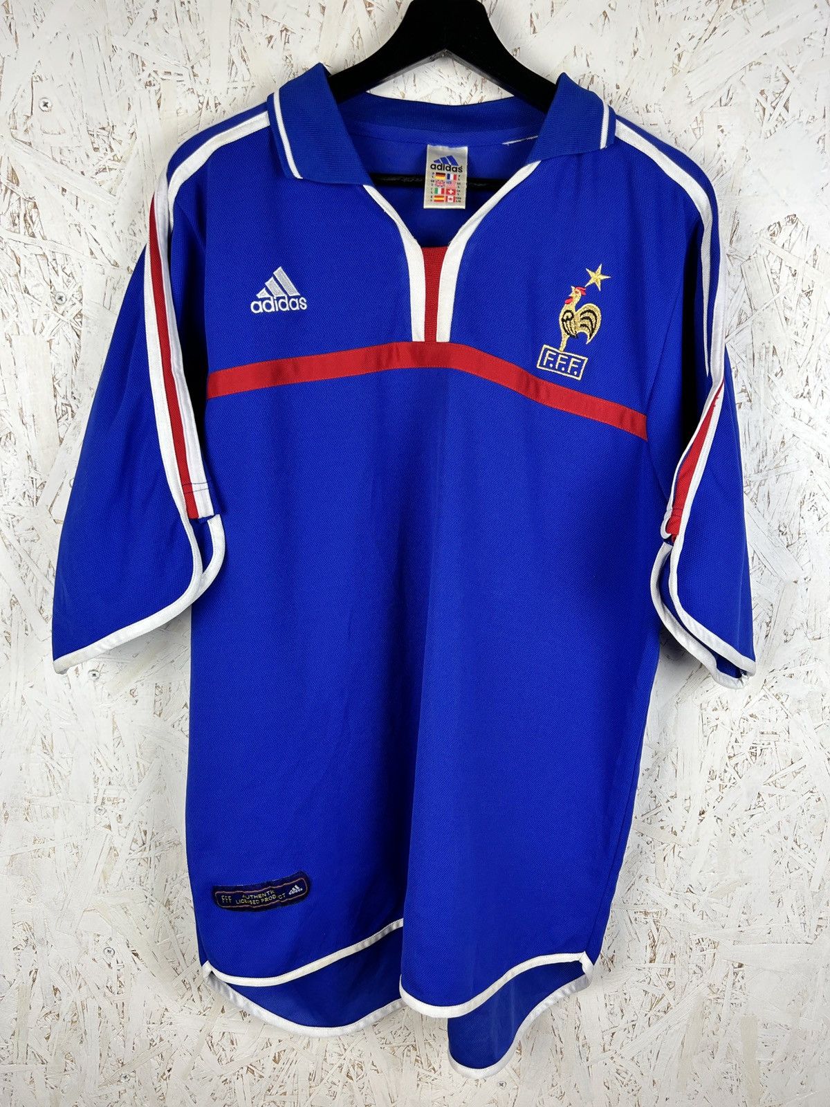 Adidas Adidas France FFF 2000 World Cup Home Kit Soccer Jersey L Size US L / EU 52-54 / 3 - 1 Thumbnail