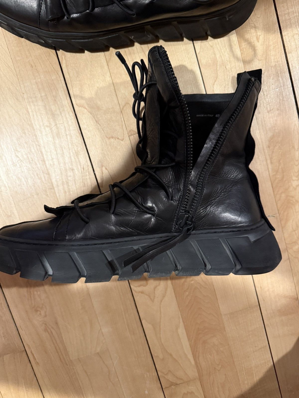 Other Italian combat boots sz45 12 black Size US 12 / EU 45 - 3 Thumbnail