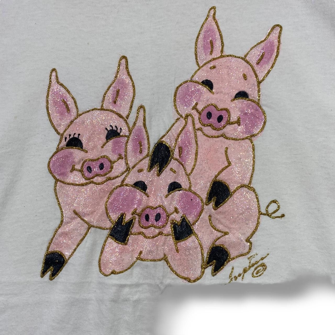 Vintage Vintage 90’ ELEGANT ACCESSORIES INC Texas Pig Tee Shirt Top Size S / US 4 / IT 40 - 3 Thumbnail