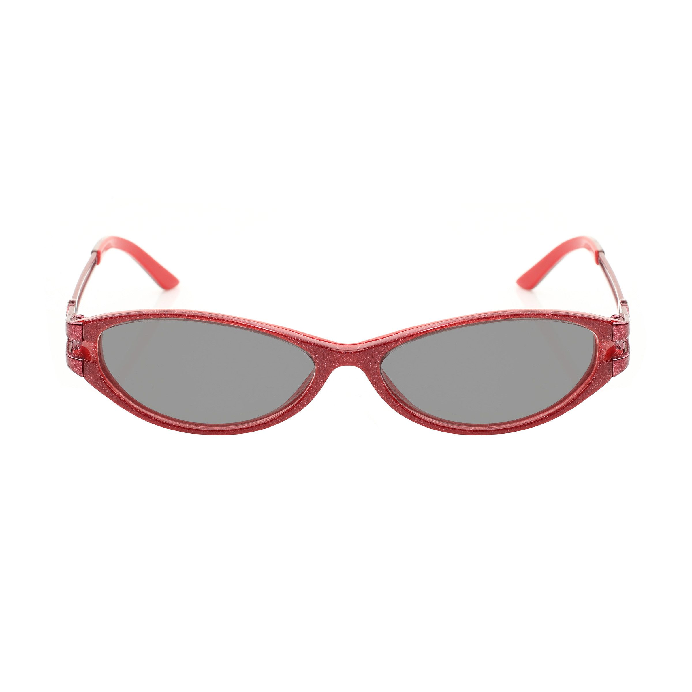 Valentino Valentino '00s Red Plastic Glitter Signature Sunglasses Size ONE SIZE - 1 Thumbnail