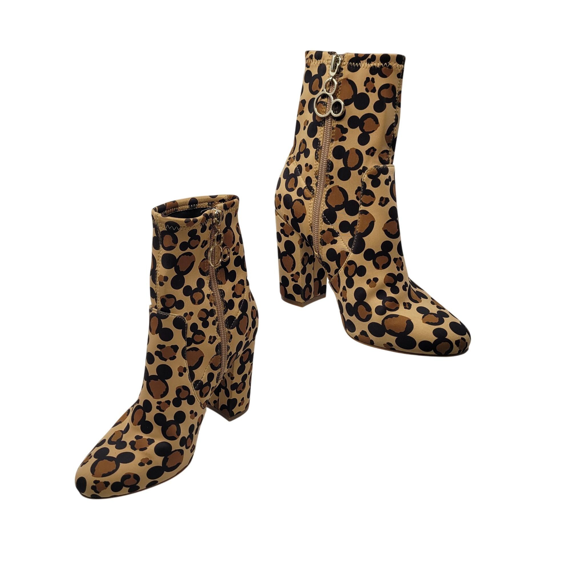 Aldo × Disney Disney X Aldo Step In Magic Leopard Chunky Heel Sock Bootie Size US 6 / IT 36 - 1 Thumbnail
