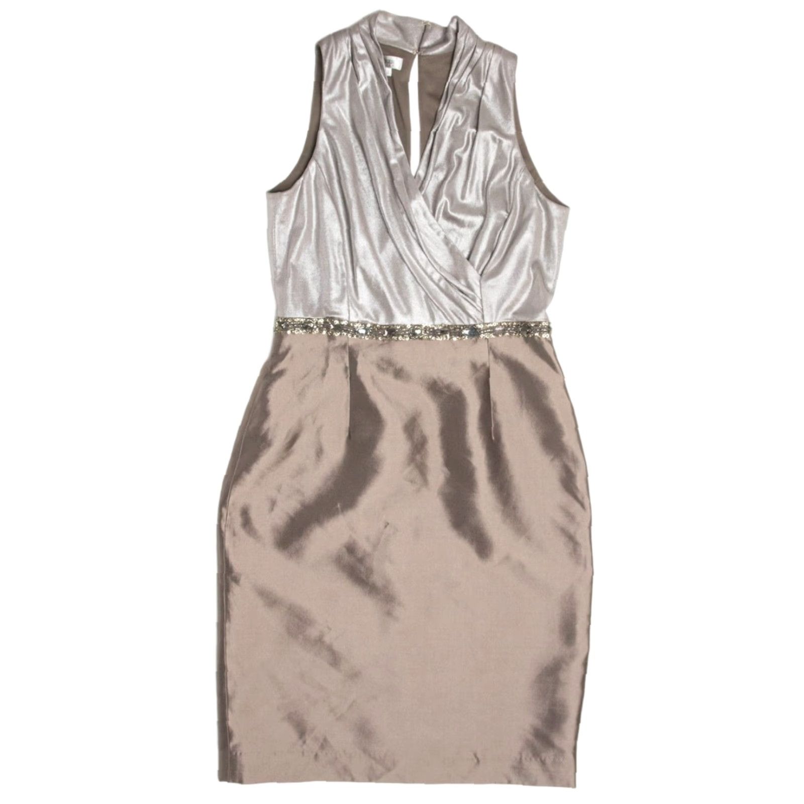 Vintage VINTAGE Kay Unger Beaded Silver Shimmer Party Dress Medium Sz 6 Elegant Size M / US 6-8 / IT 42-44 - 2 Thumbnail