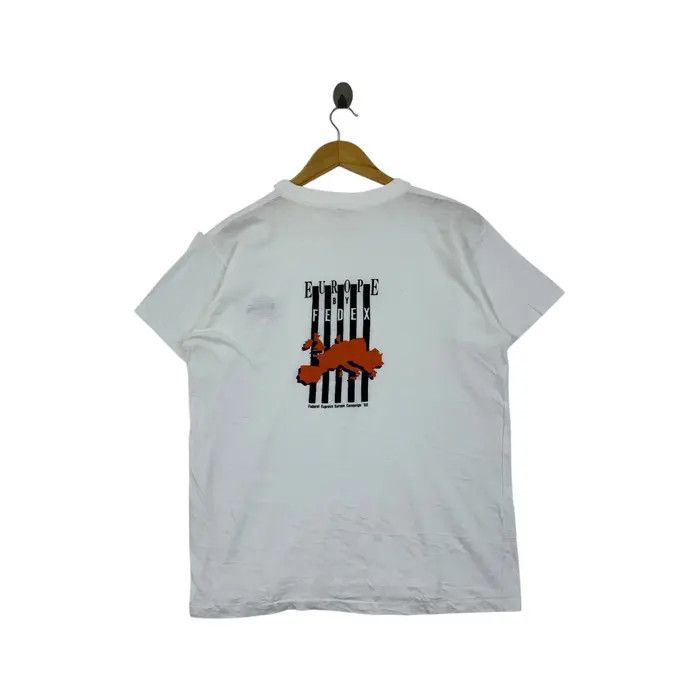 Vintage Vintage 1990 FEDEX EXPRESS EUROPE Campaign Tee Shirt Size US L / EU 52-54 / 3 - 2 Thumbnail