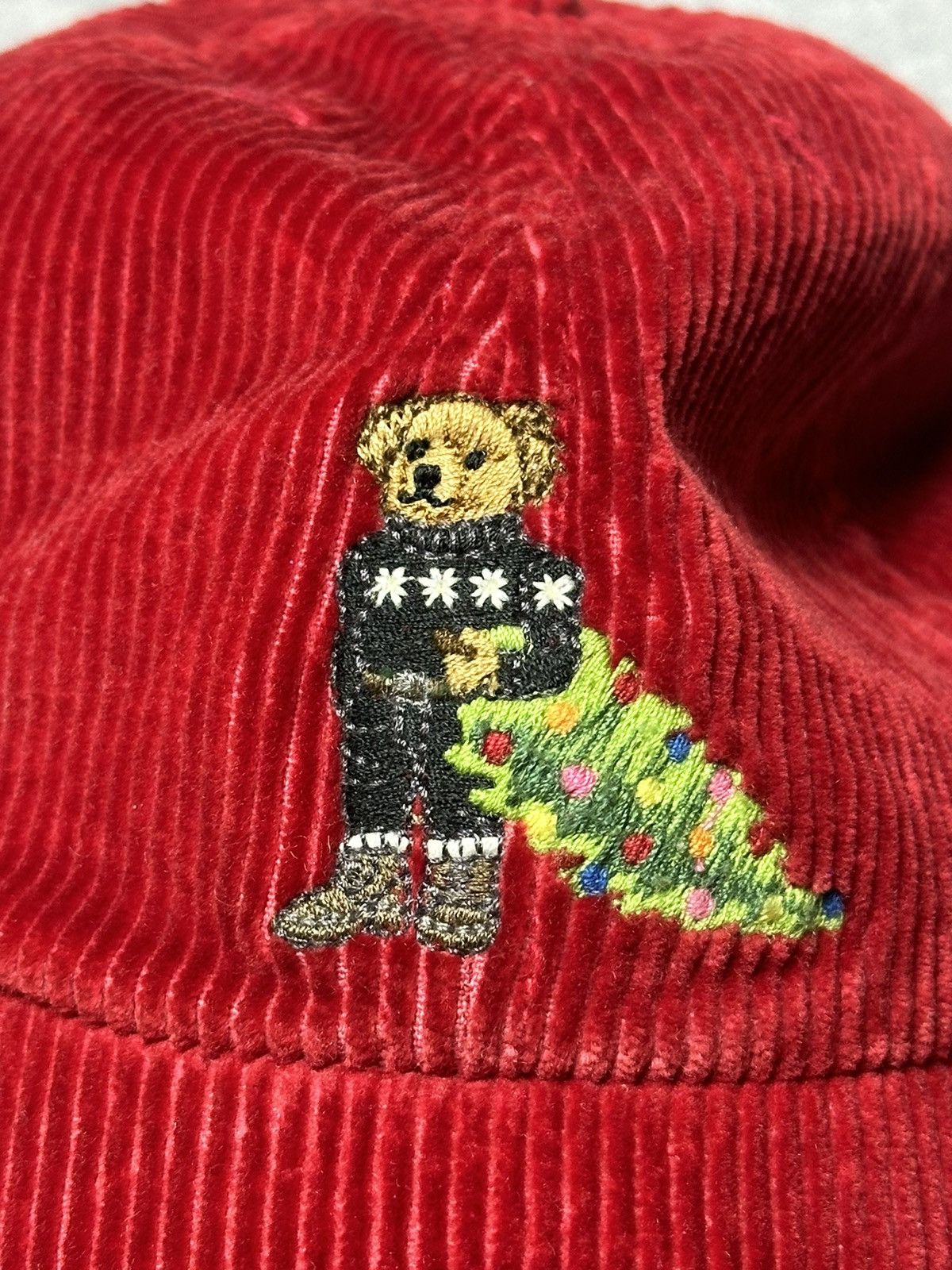 Polo Ralph Lauren Polo Ralph Lauren Bear Christmas Tree Corduroy Kids Boys Cap Size ONE SIZE - 8 Thumbnail