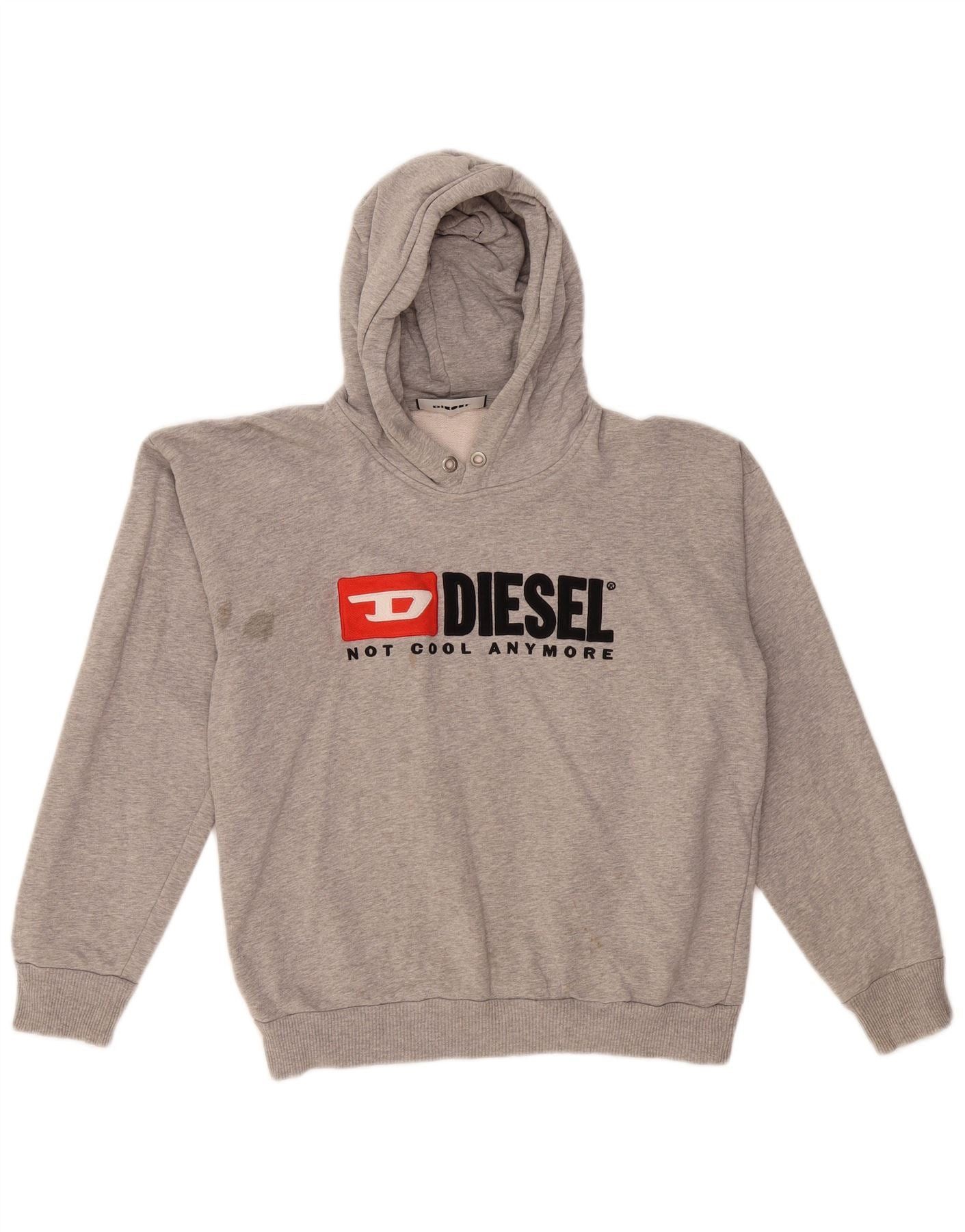 Diesel Mens Graphic Hoodie Jumper Small Grey Size US XL / EU 56 / 4 - 1 Thumbnail