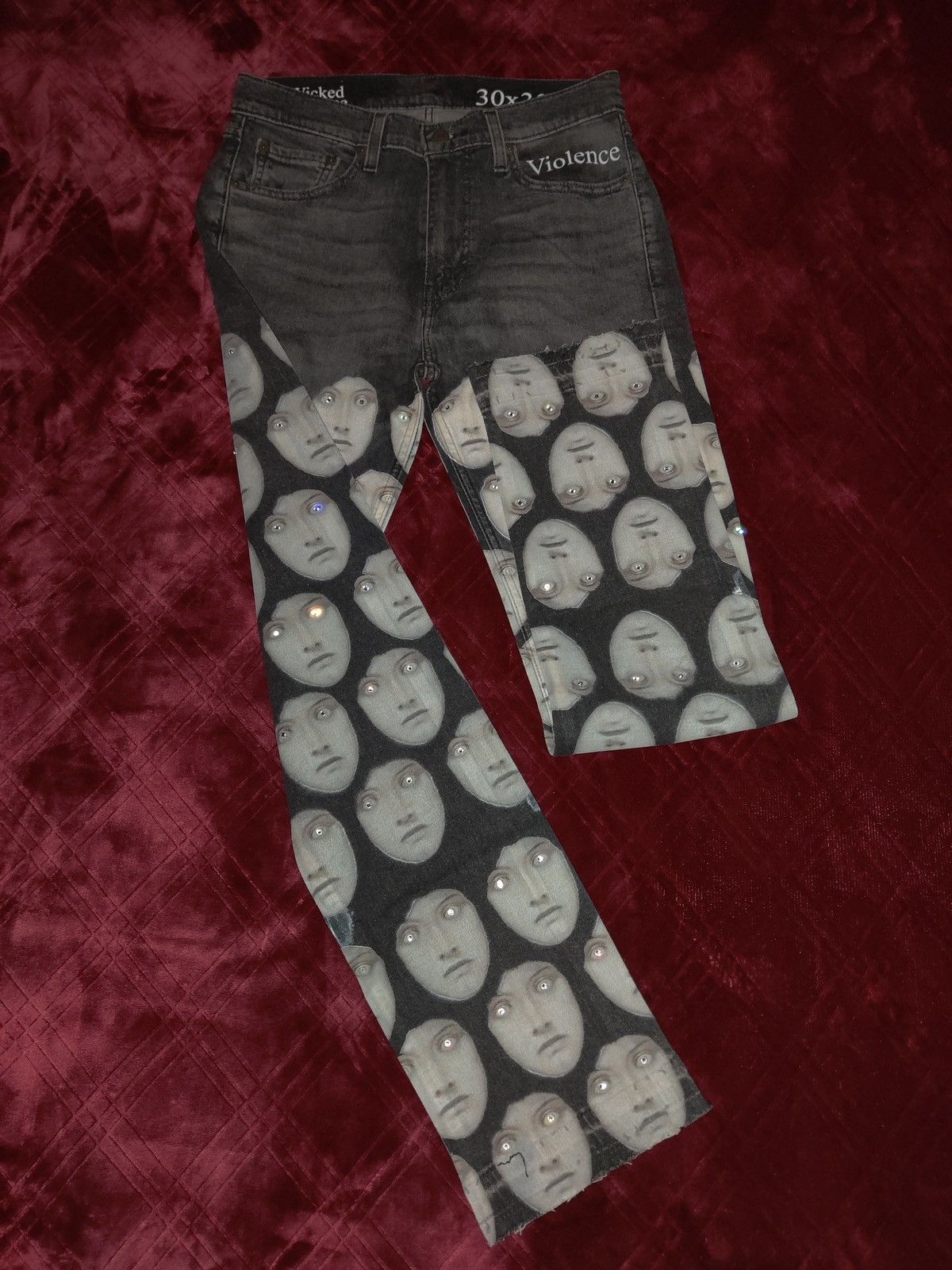 Designer × Vintage Lost Eye Jewel Pants Size US 30 / EU 46 - 1 Thumbnail