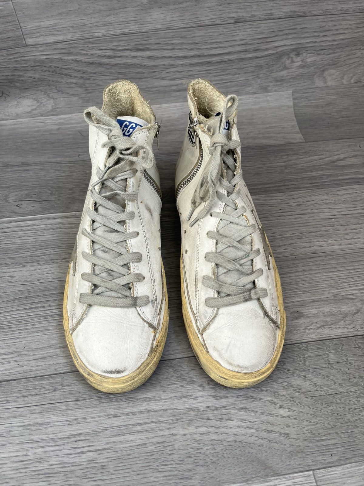 Golden Goose Golden goose francy hi-top distressed sneakers sz 40 Size US 10 / IT 40 - 2 Thumbnail