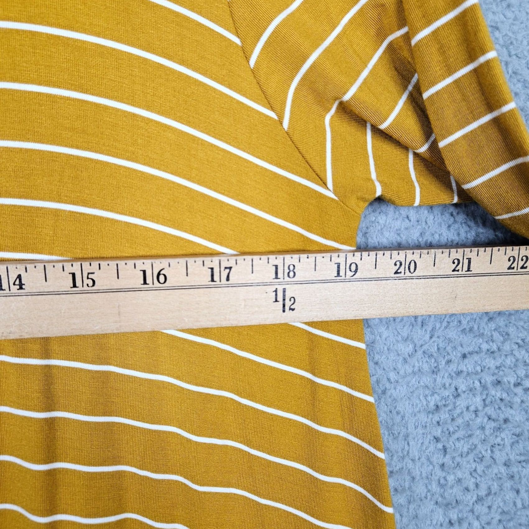 Old Navy Old Navy Yellow White Stripes Long Sleeve T-Shirt Dress XL Women’s Size XL Size XL / US 12-14 / IT 48-50 - 2 Thumbnail