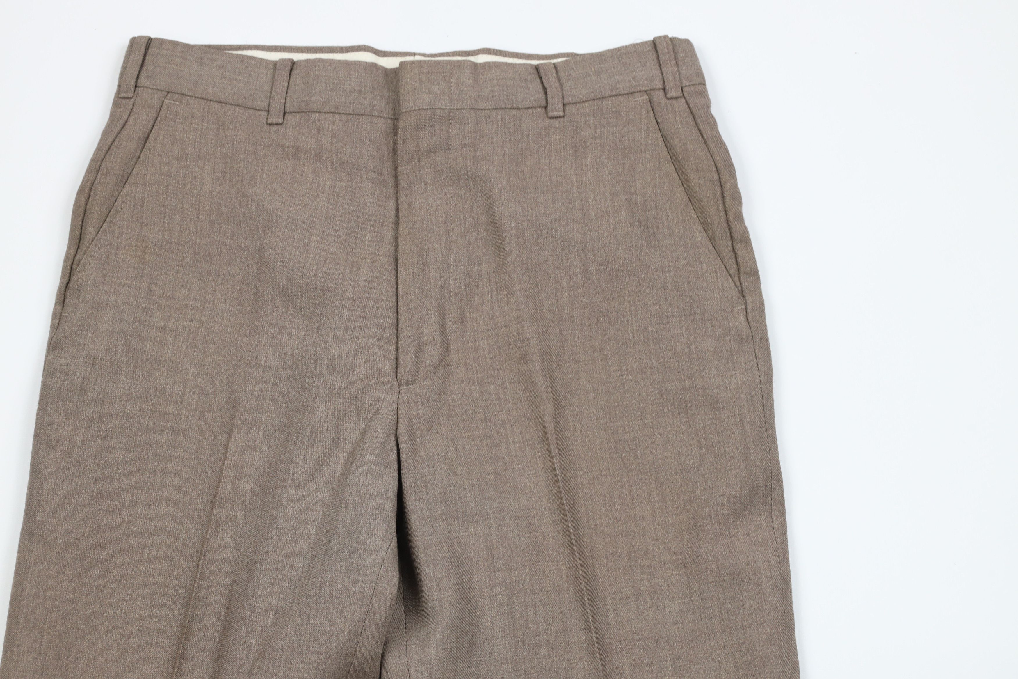 Vintage Vintage 70s Streetwear Knit Wide Leg Chinos Pants Brown Size US 30 / EU 46 - 2 Thumbnail