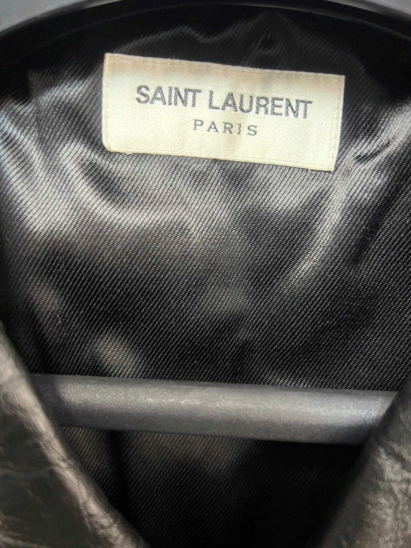 Saint Laurent Paris Saint Laurent 2017 Fall/Winter Leather Biker Jacket, Size M / US 6-8 / IT 42-44 - 4 Thumbnail