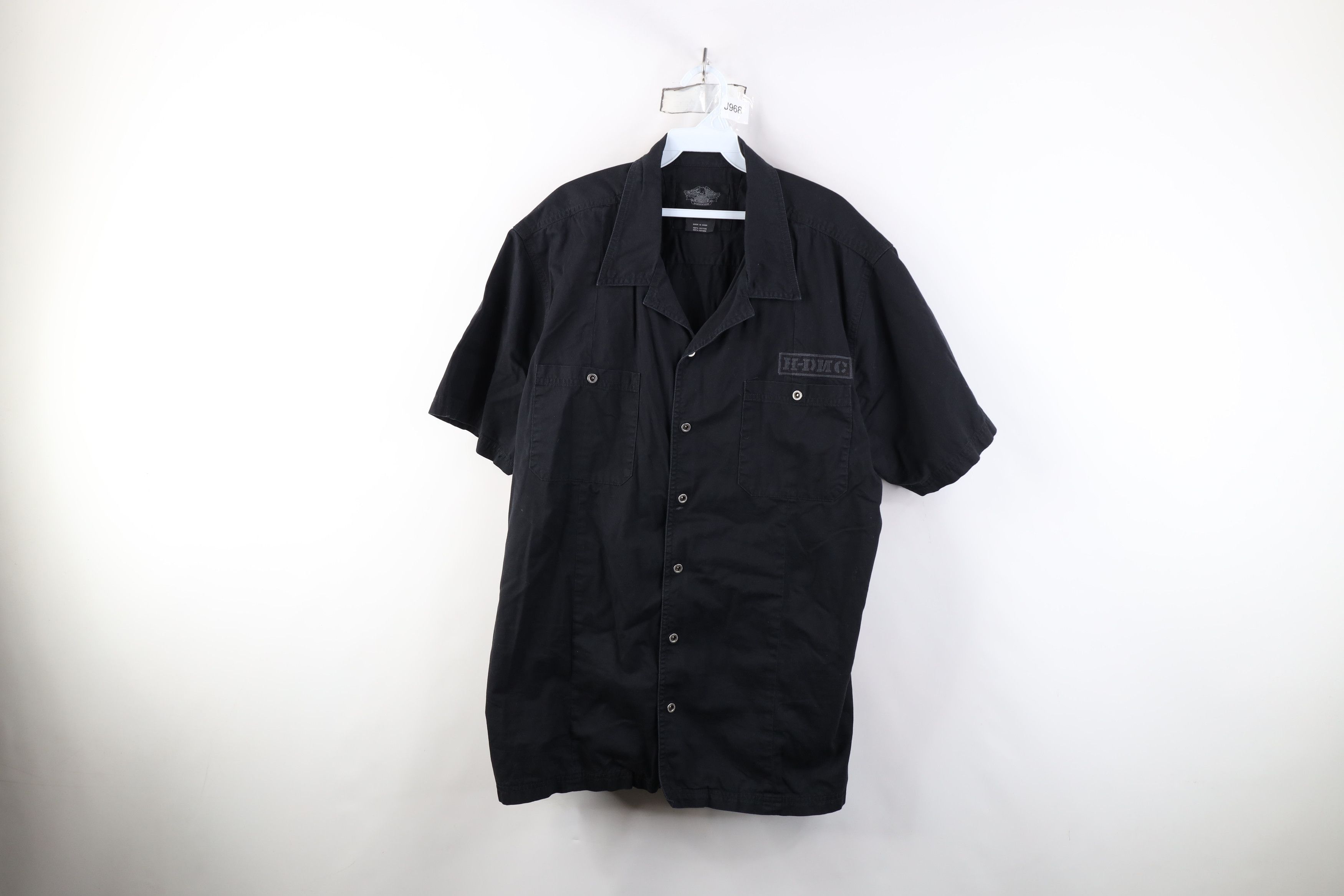 Harley Davidson Vintage Harley Davidson Spell Skull Mechanic Button Shirt Size US XXL / EU 58 / 5 - 1 Thumbnail