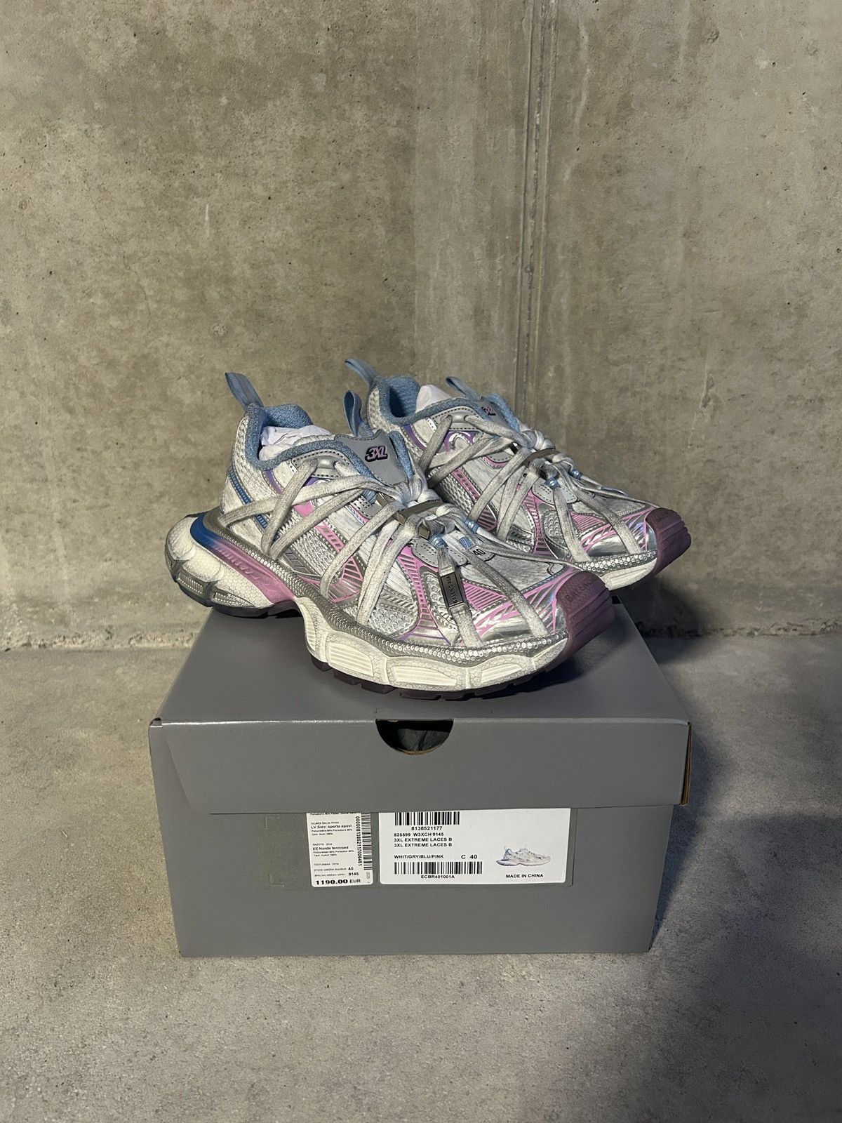 Balenciaga Balenciaga 3 XL Extreme Lace sneakers Size US 8 / EU 41 - 3 Thumbnail