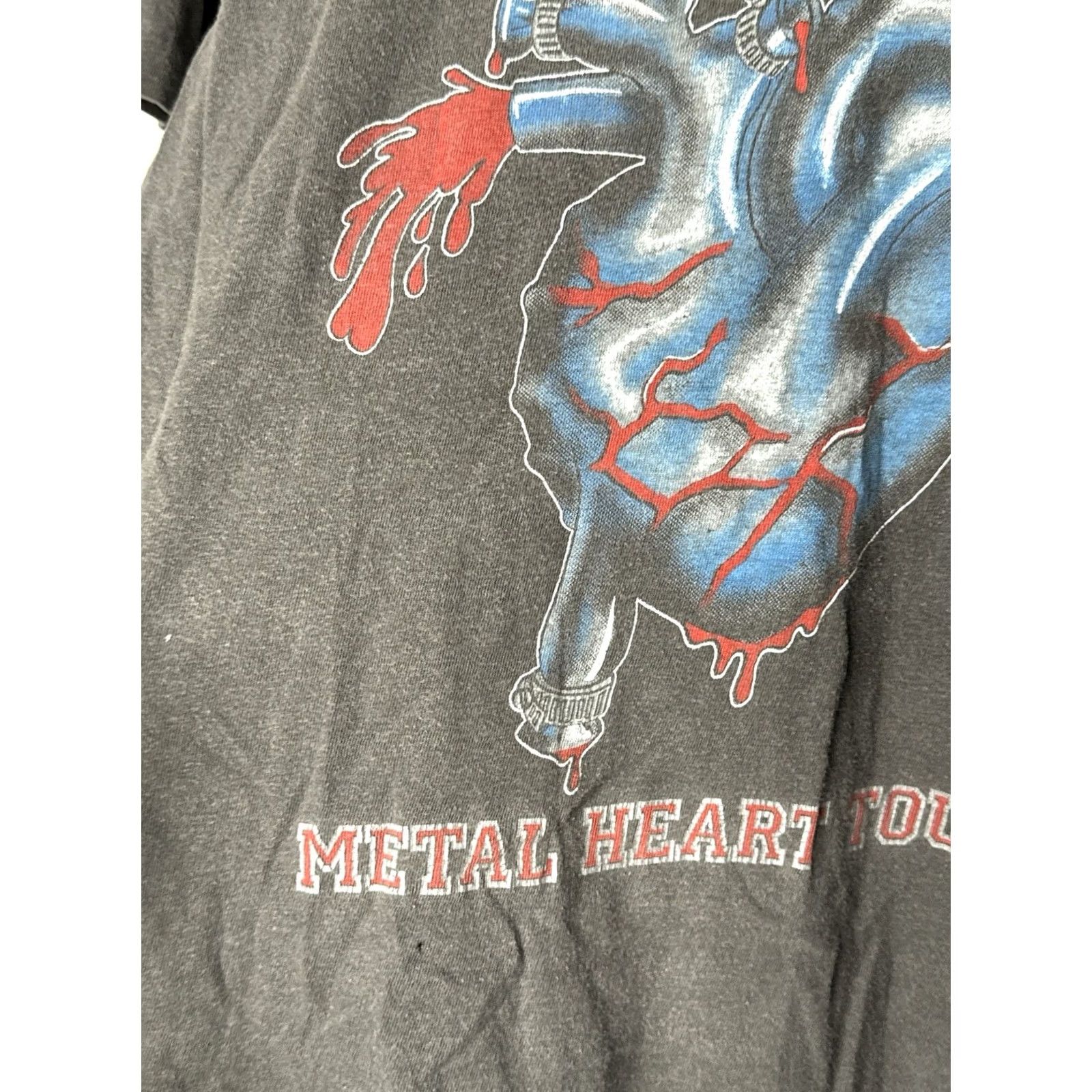 Vintage VINTAGE Accept Metal Heart Tour T Shirt Mens L Black 100% Cotton Front Back Crew Neck Short Sleeve USA 1985 Guitar Heavy Metal Rockit Rocket Size US L / EU 52-54 / 3 - 4 Thumbnail