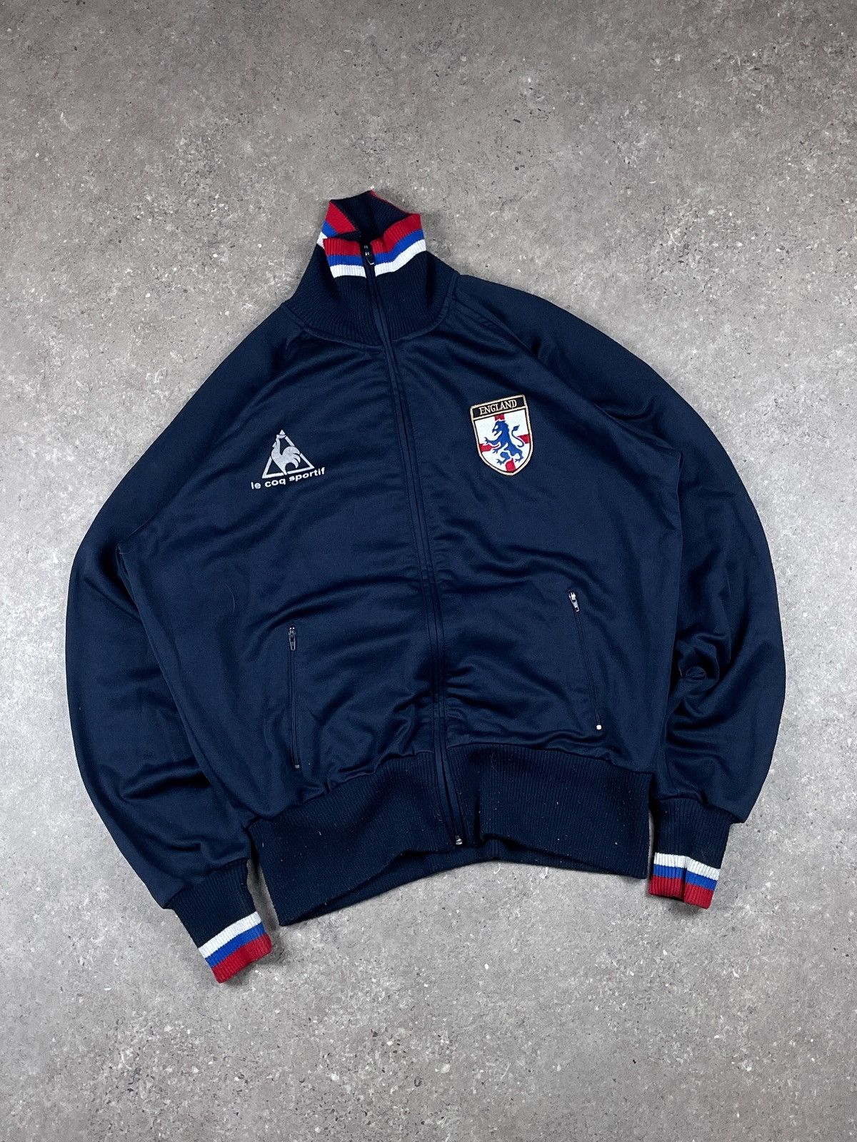 Le Coq Sportif Rare❗️ Vintage 80-90s Le Coq Sportfit Baggy Sweatshirt zip Size US L / EU 52-54 / 3 - 1 Thumbnail