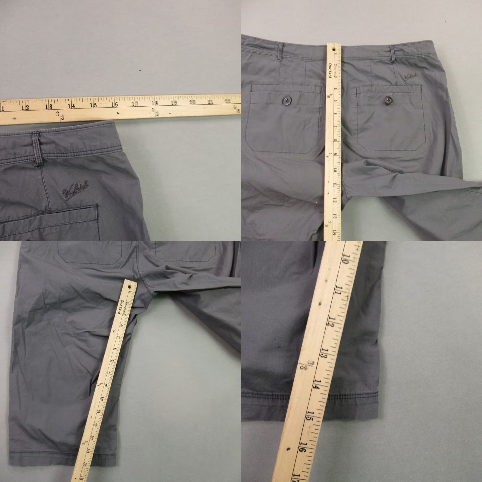 Vintage Woolrich Pants Women 6 Lightweight Outdoors Regular Pockets Capri Gray 32X15 Size 28" / US 6 / IT 42 - 8 Thumbnail