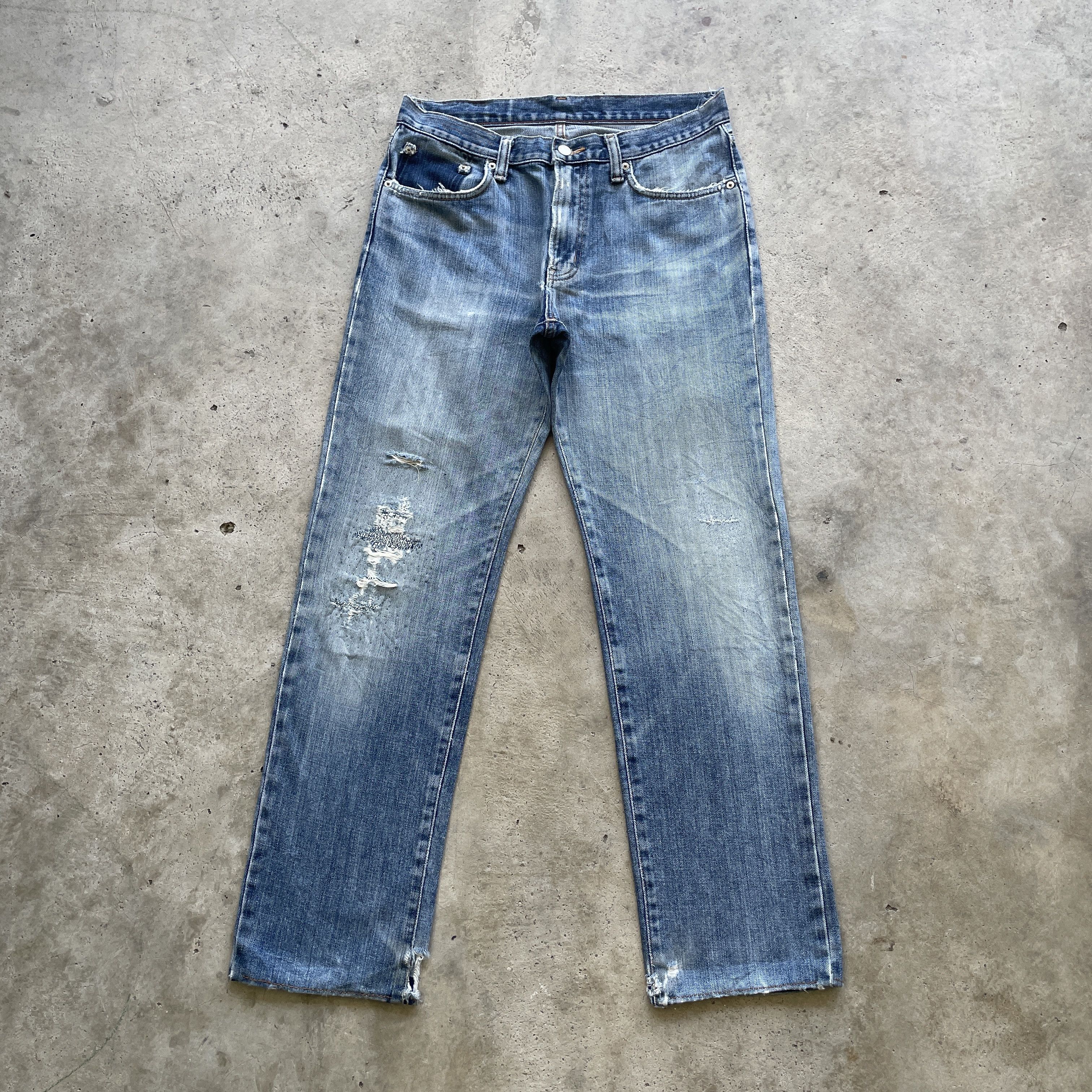 Edwin × Japanese Brand VINTAGE EDWIN FADED DENIM JEANS PANTS W32x30.5 Size US 32 / EU 48 - 2 Thumbnail