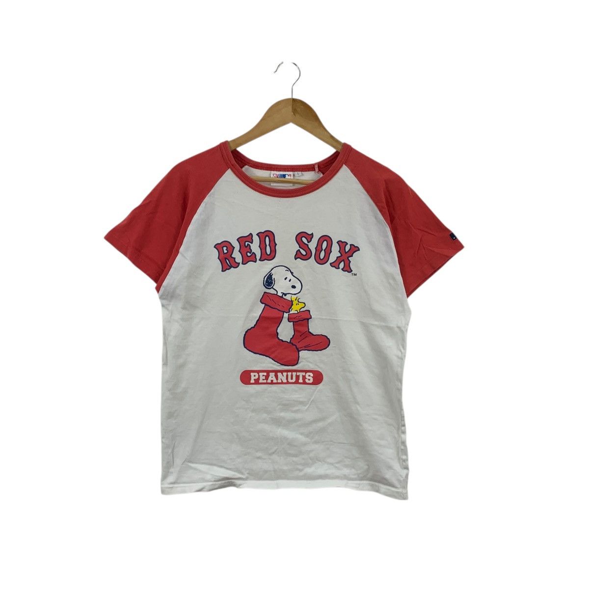 MLB MLB x PEANUTS Boston Red Sox Snoopy Tee Shirt Top Baseball Size L / US 10 / IT 46 - 1 Thumbnail