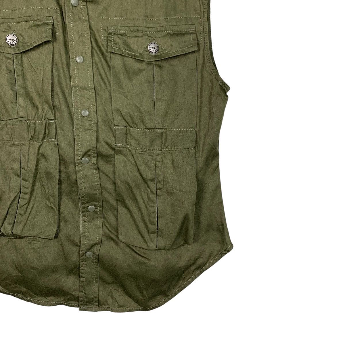 Diesel DIESEL Snap Button Green Vest #1671-C74 Size US M / EU 48-50 / 2 - 5 Thumbnail