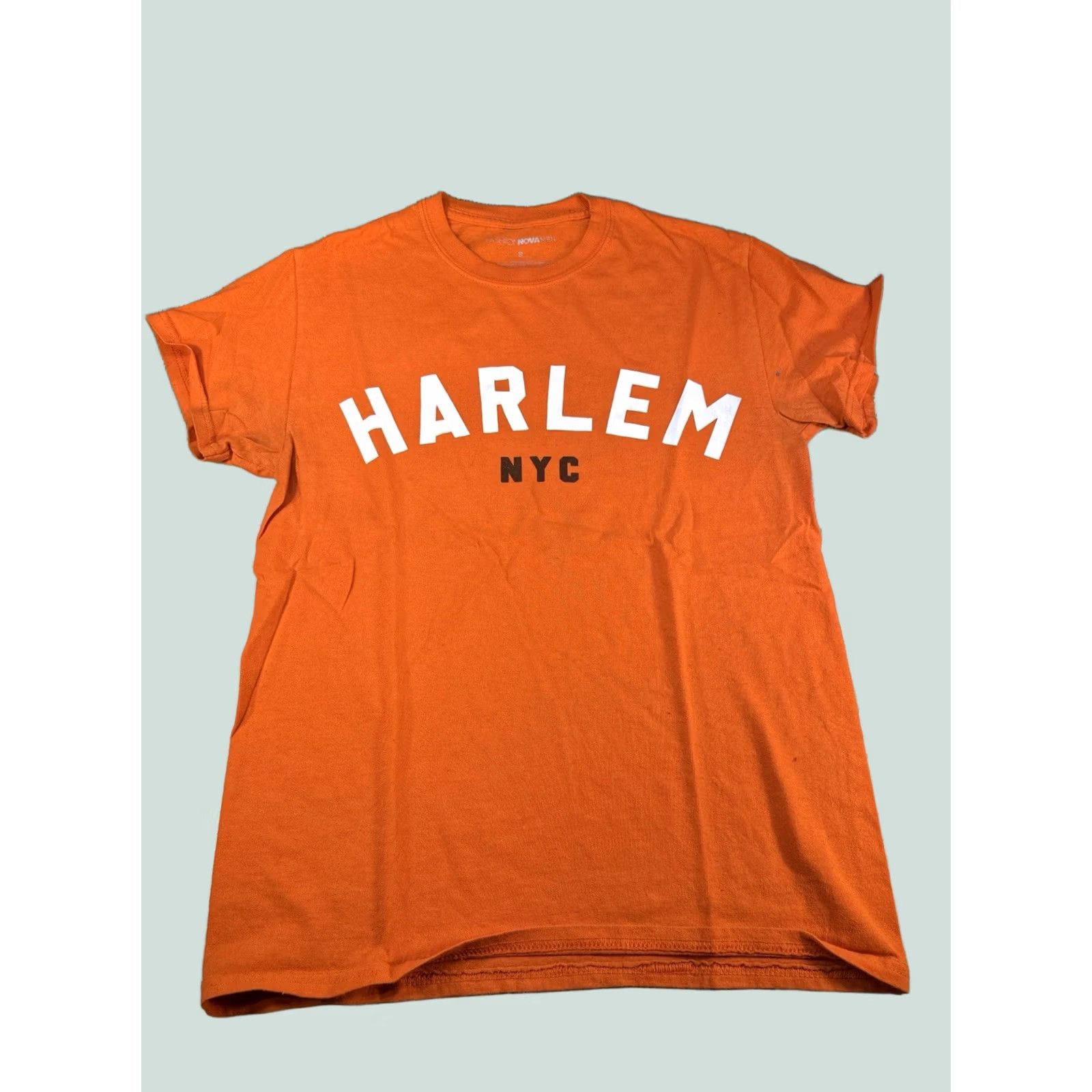 Vintage Fashion Nova Men Harlem NYC T-Shirt Small Orange Graphic Tee Urban Streetwear Mens | T-Shirt | Orange | Harlem NYC | 90s? Size US M / EU 48-50 / 2 - 1 Thumbnail