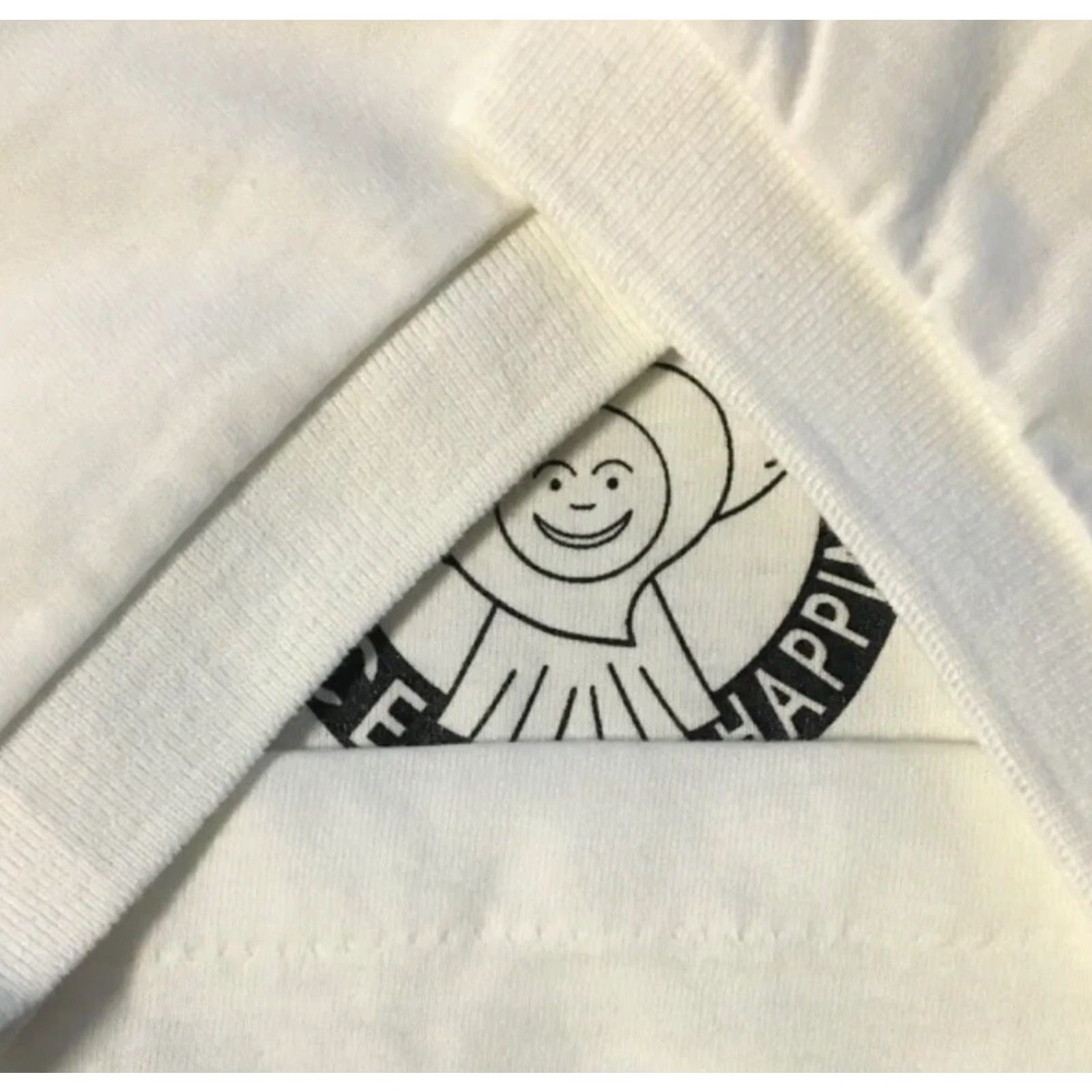Vintage Vtg 90s Peace Love Happiness Polo Shirt XL Kindness Friendship Heart Grunge 80s Shirt Mens XL White Size US XL / EU 56 / 4 - 3 Thumbnail