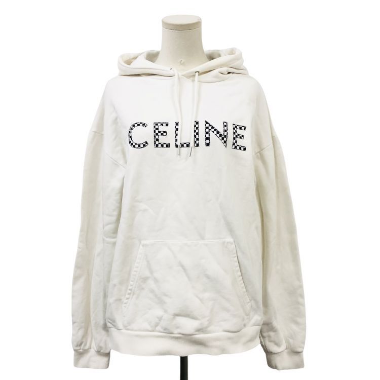 Celine Celine Checkerboard Logo Hoodie Size L Size US L / EU 52-54 / 3 - 1 Thumbnail