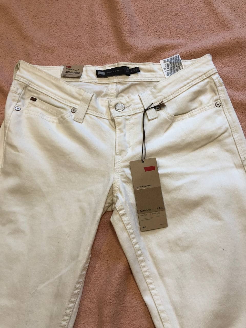 Levi's Vintage white jeans low skinny Y2K Levi's streetwear Size 29" - 7 Thumbnail