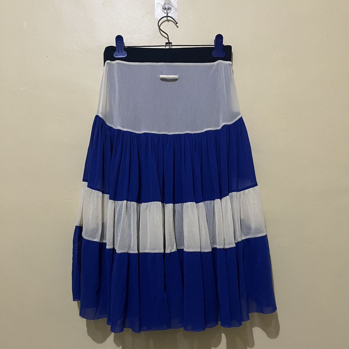 Jean Paul Gaultier JEAN PAUL GAULTIER SOLEIL STRIPED MESH SKIRT Size 26" / US 2 / IT 38 - 2 Thumbnail