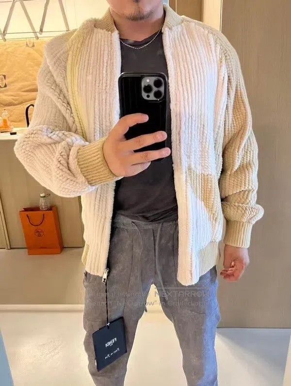 Fendi Fendi Faux Fur Baseball Jacket, Artistic Color Block Size US M / EU 48-50 / 2 - 8 Thumbnail