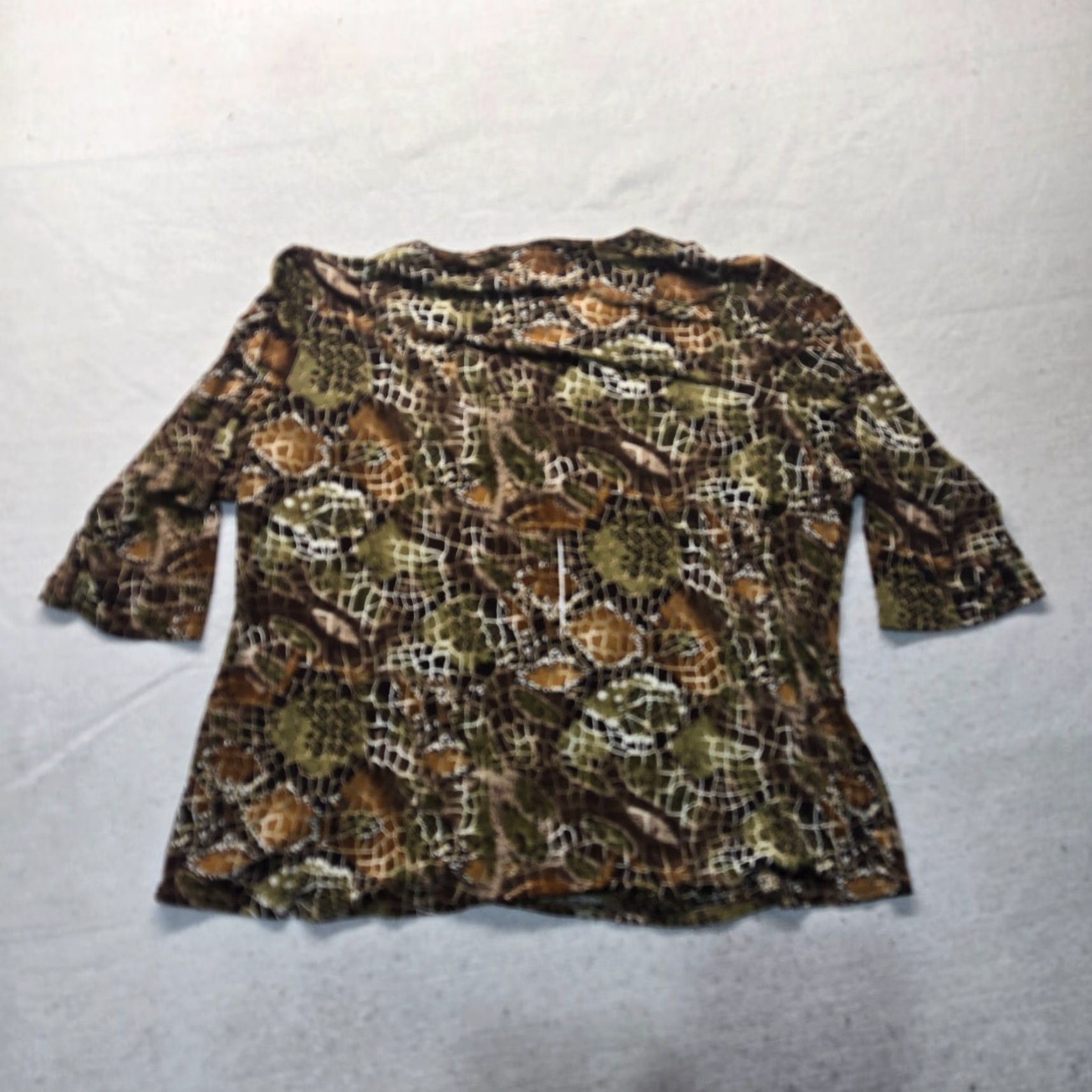 Vintage VINTAGE N Touch Brown Bohemian Tunic Shirt Women's Plus Size 3X Scoop Neck Geometric Casual Size XXL / US 16-18 / IT 52-54 - 7 Thumbnail
