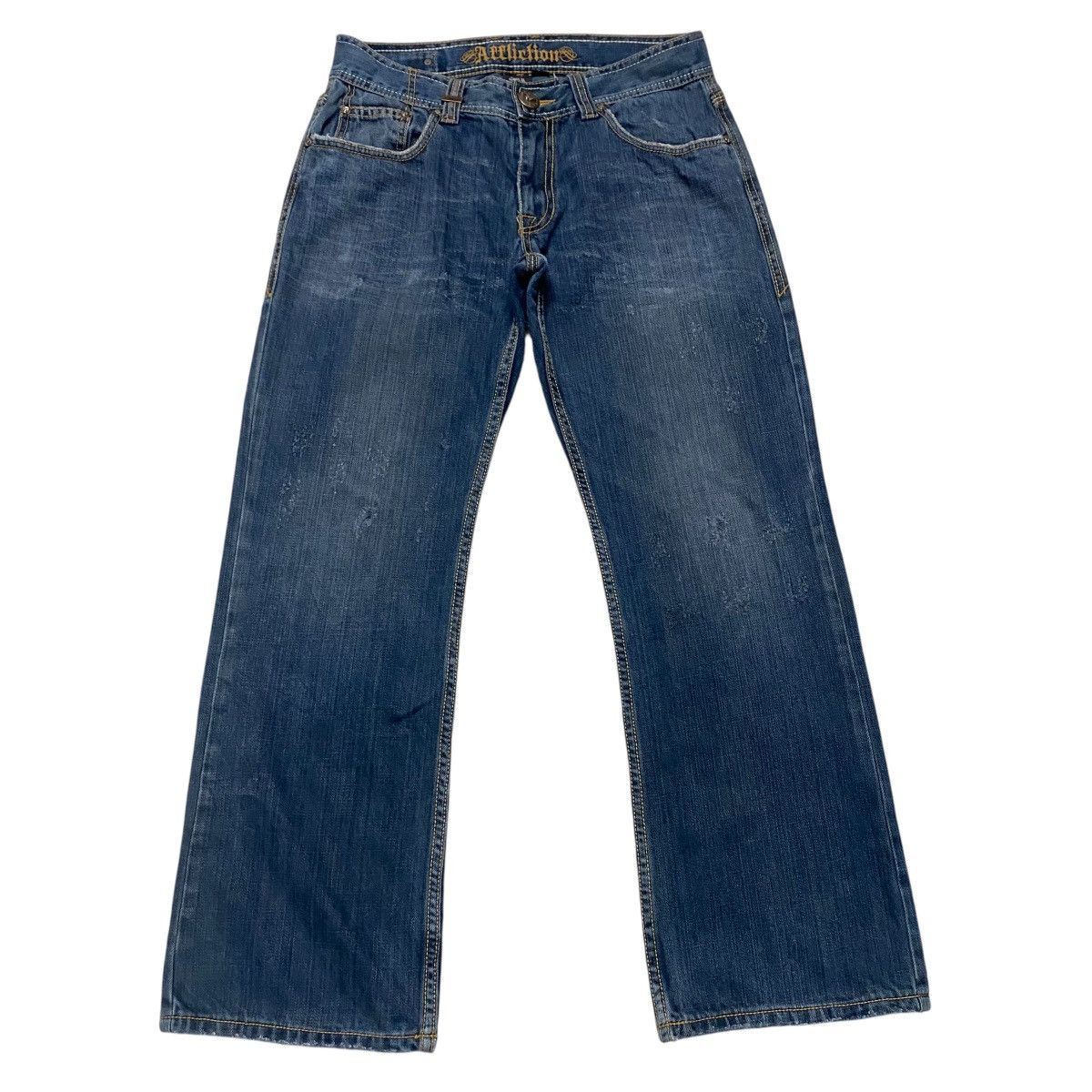 Affliction Vintage Y2K AFFLICTION Denim Embroidered Jeans Size US 32 / EU 48 - 3 Thumbnail