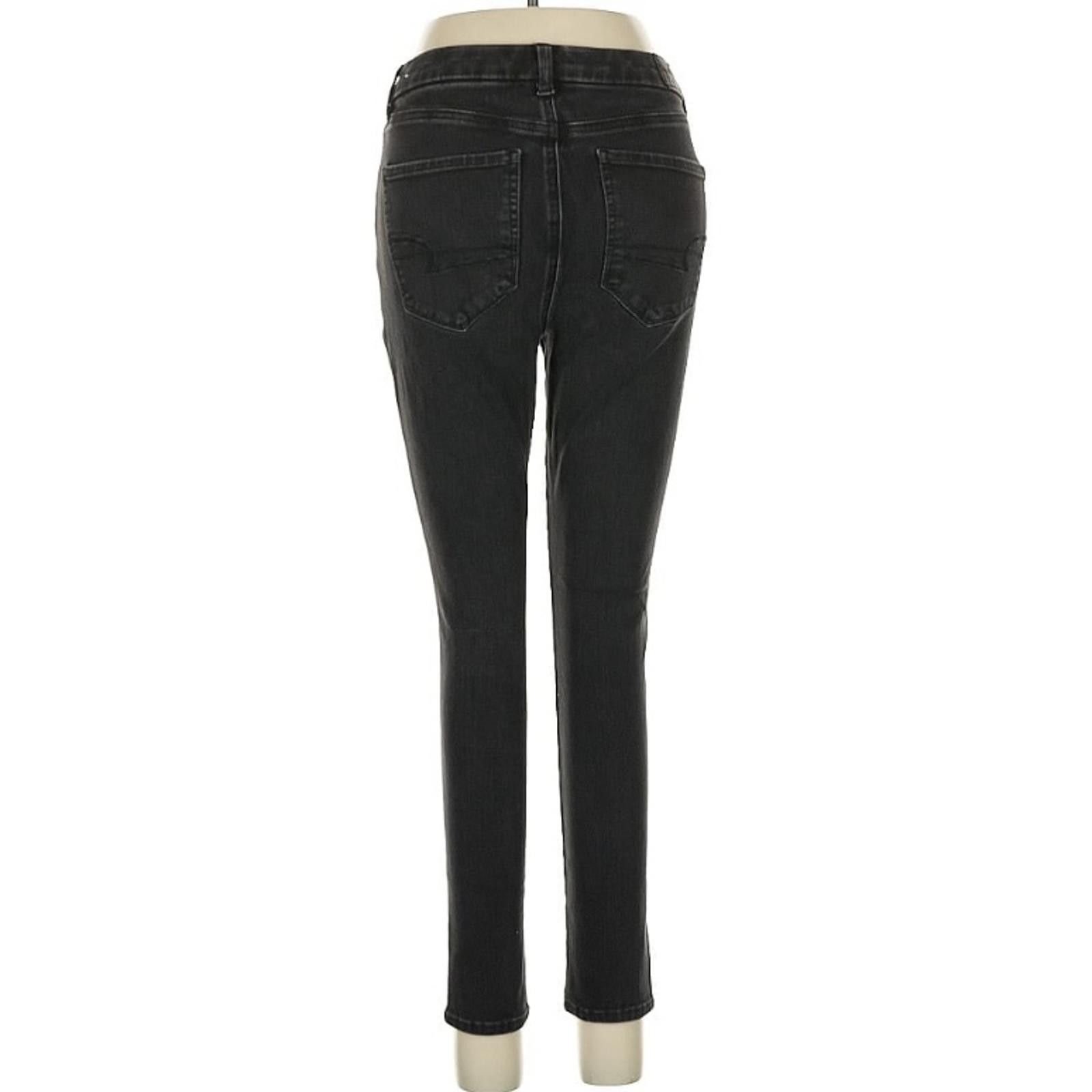American Eagle Outfitters American Eagle Outfitters Black Denim Skinny Jeans 6 Short Size 28" / US 6 / IT 42 - 4 Thumbnail