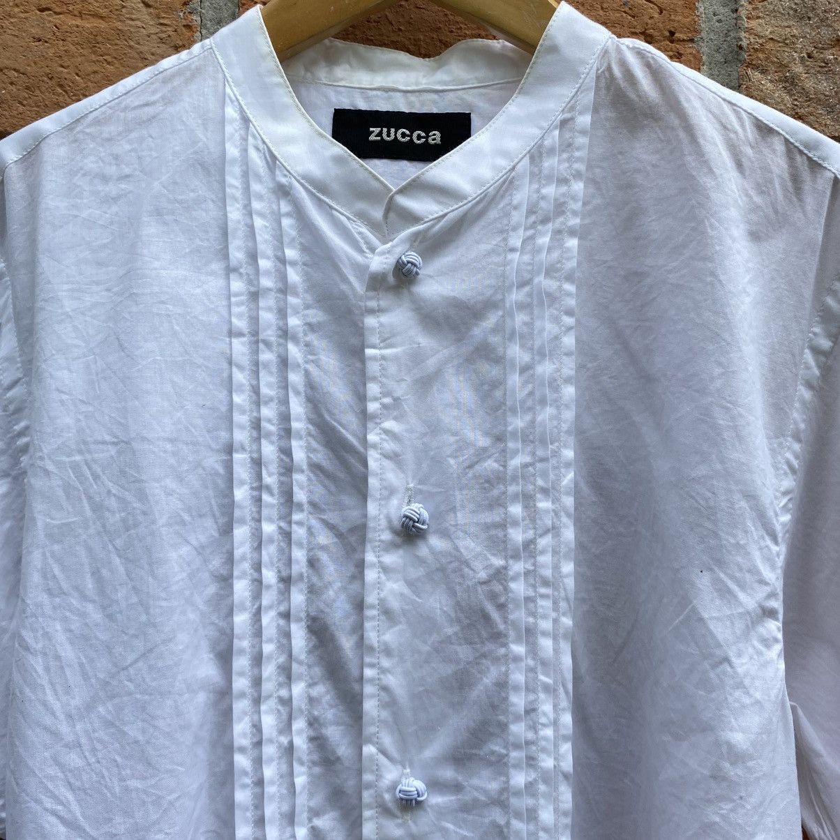 Zucca Zucca White Fitted Button-Up Shirt Size XS / US 0-2 / IT 36-38 - 10 Thumbnail