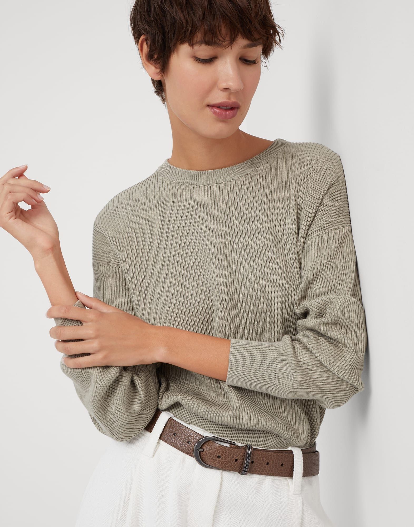 Brunello Cucinelli o1w1db10825 Sweater in Open Green Size XL / US 12-14 / IT 48-50 - 3 Thumbnail