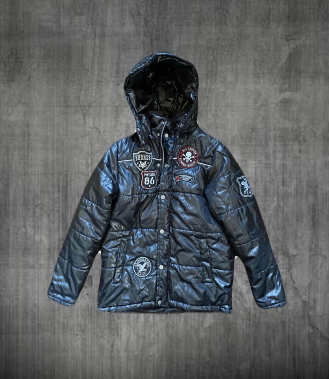 If Six Was Nine 2000s Japanese archive vkei patch puffer zip
