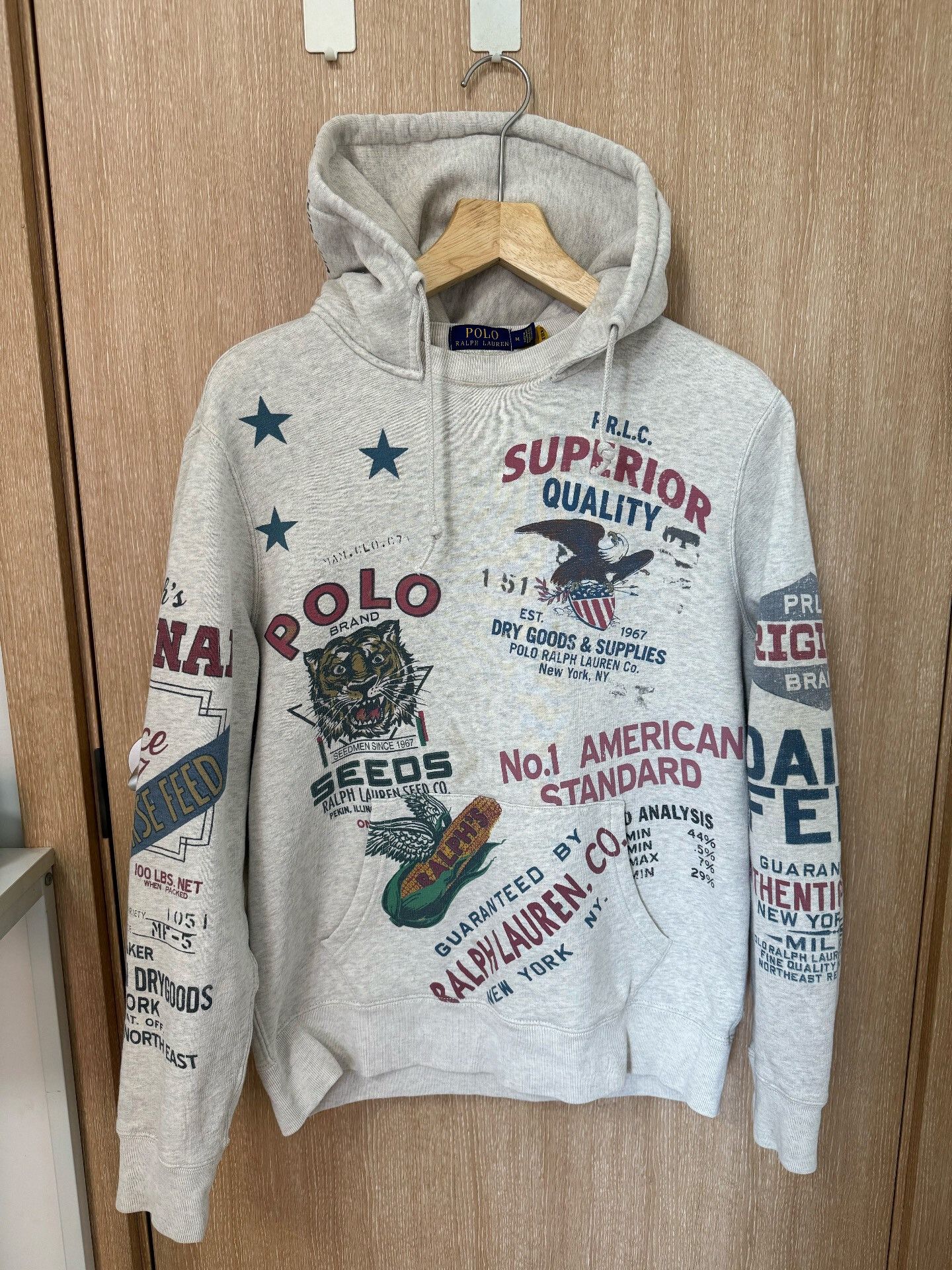 Polo Ralph Lauren Polo Ralph Lauren Gray Printed Sweatshirt Size US M / EU 48-50 / 2 - 1 Thumbnail