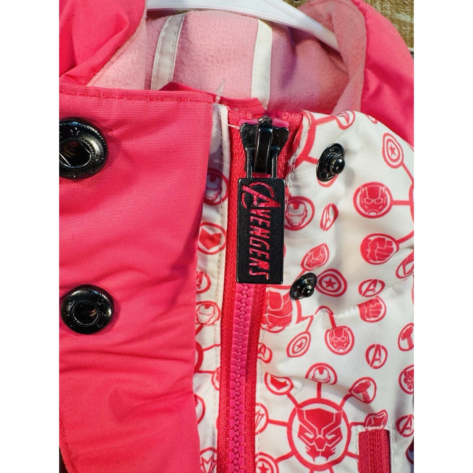 Marvel Comics FUN WEAR Marvel Avengers Girls Pink Winter Jacket Coat Ski S Size XL / US 12-14 / IT 48-50 - 3 Thumbnail