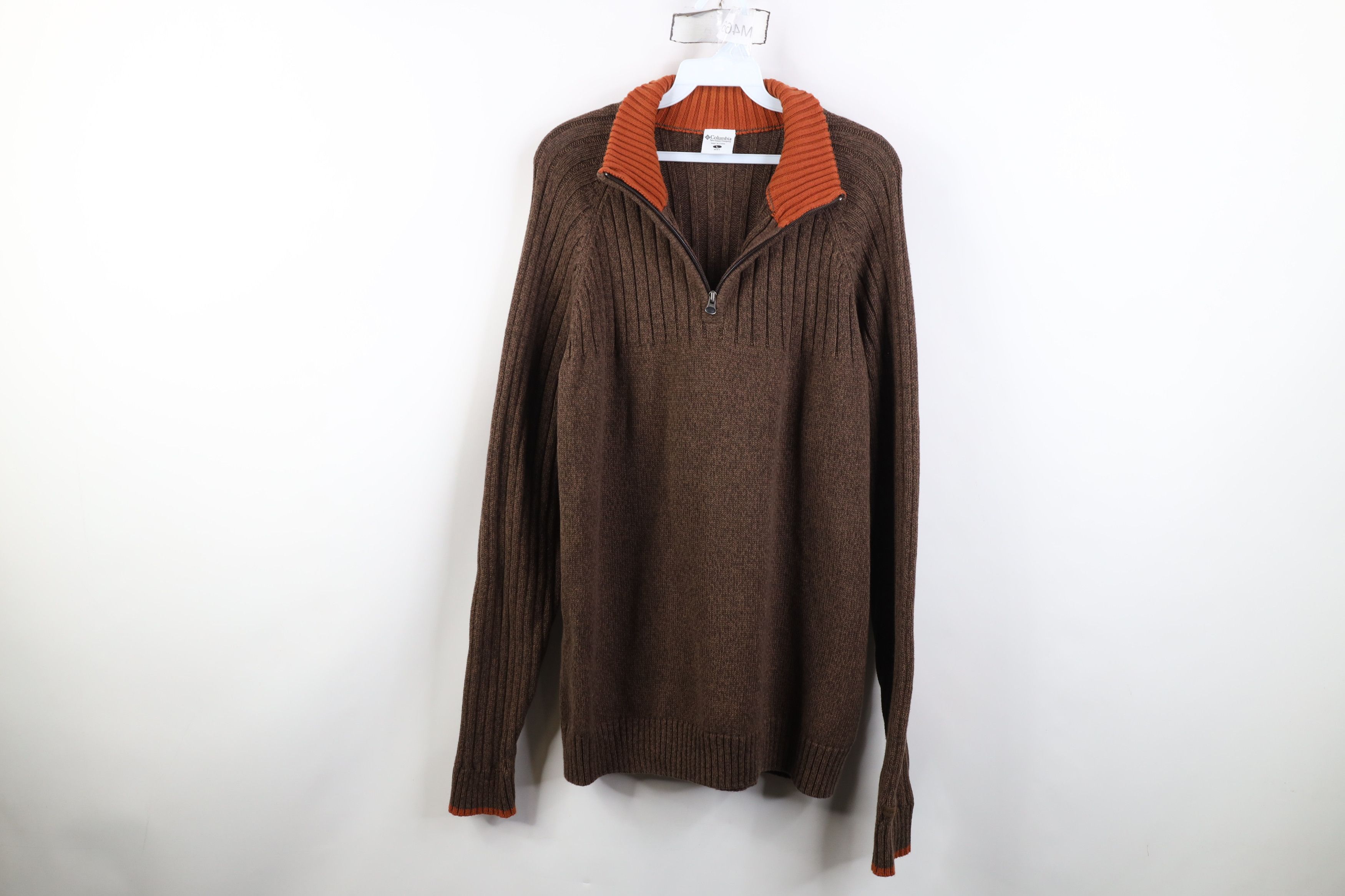Columbia Vintage Columbia Heavy Ribbed Knit 1/4 Half Zip Sweater Size US L / EU 52-54 / 3 - 1 Thumbnail