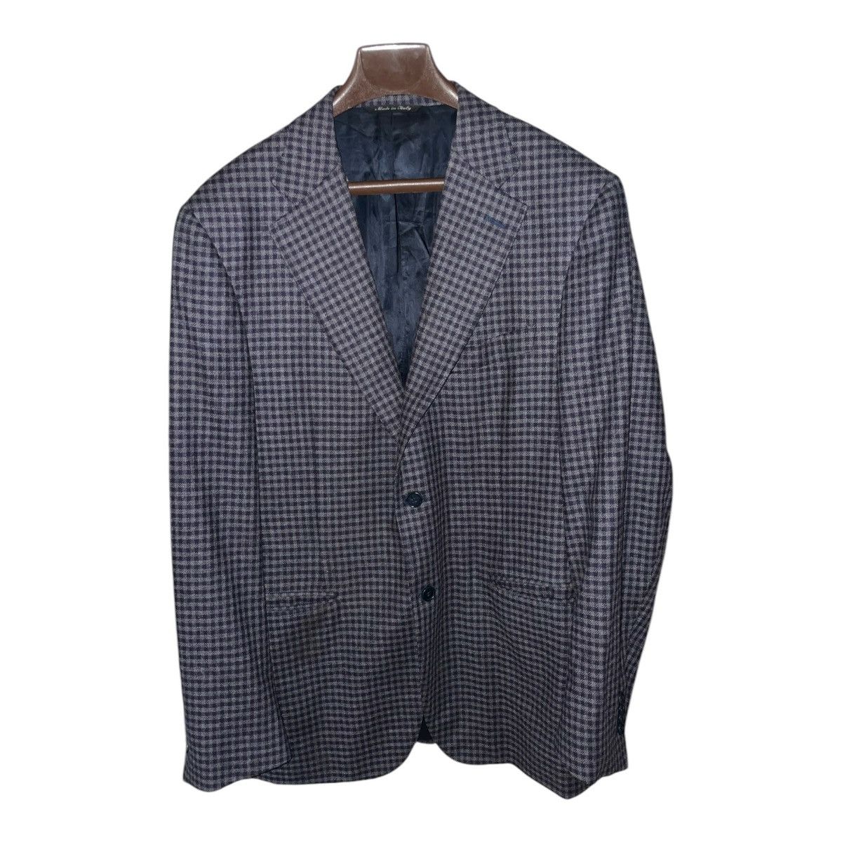 Canali CANALI Harry Rosen L 15280 100% Wool Check Jacket Size 54R Size US L / EU 52-54 / 3 - 1 Thumbnail