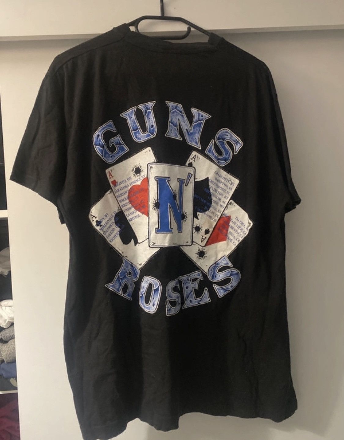 Vintage Guns N Roses Use your illusion tour tee 1991 single stitch Size US L / EU 52-54 / 3 - 3 Thumbnail