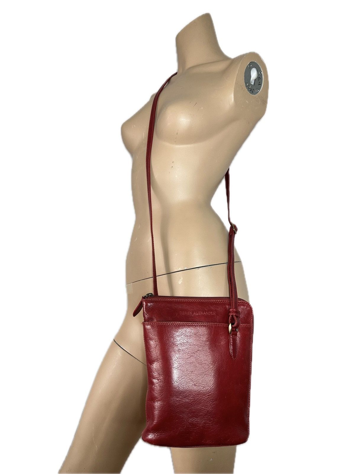 Other Derek Alexander Slim Organizer Red Leather Crossbody Bag Size ONE SIZE - 3 Thumbnail