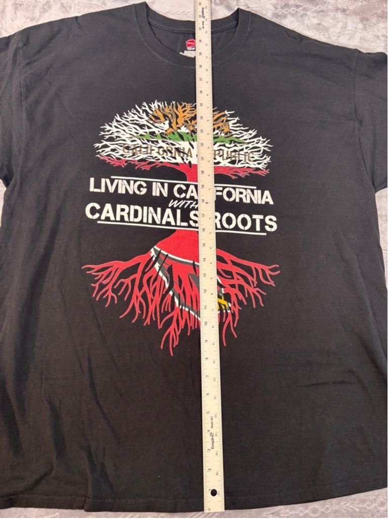 Hanes Men's Hanes T-shirt 2XL Black Cardinals Roots Size US XXL / EU 58 / 5 - 5 Thumbnail