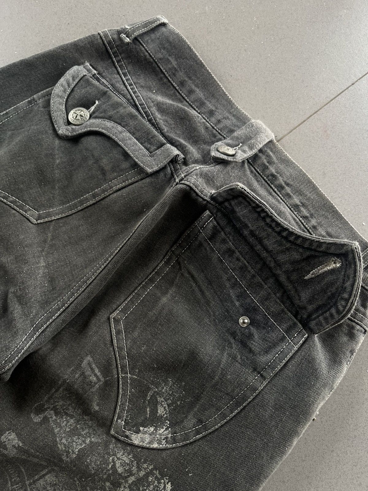 5351 POUR LES HOMMES JAPANESE BERNINGS SHO FLARE PANTS POEM GOTHIC DENIM VKEI Size US 30 / EU 46 - 9 Thumbnail