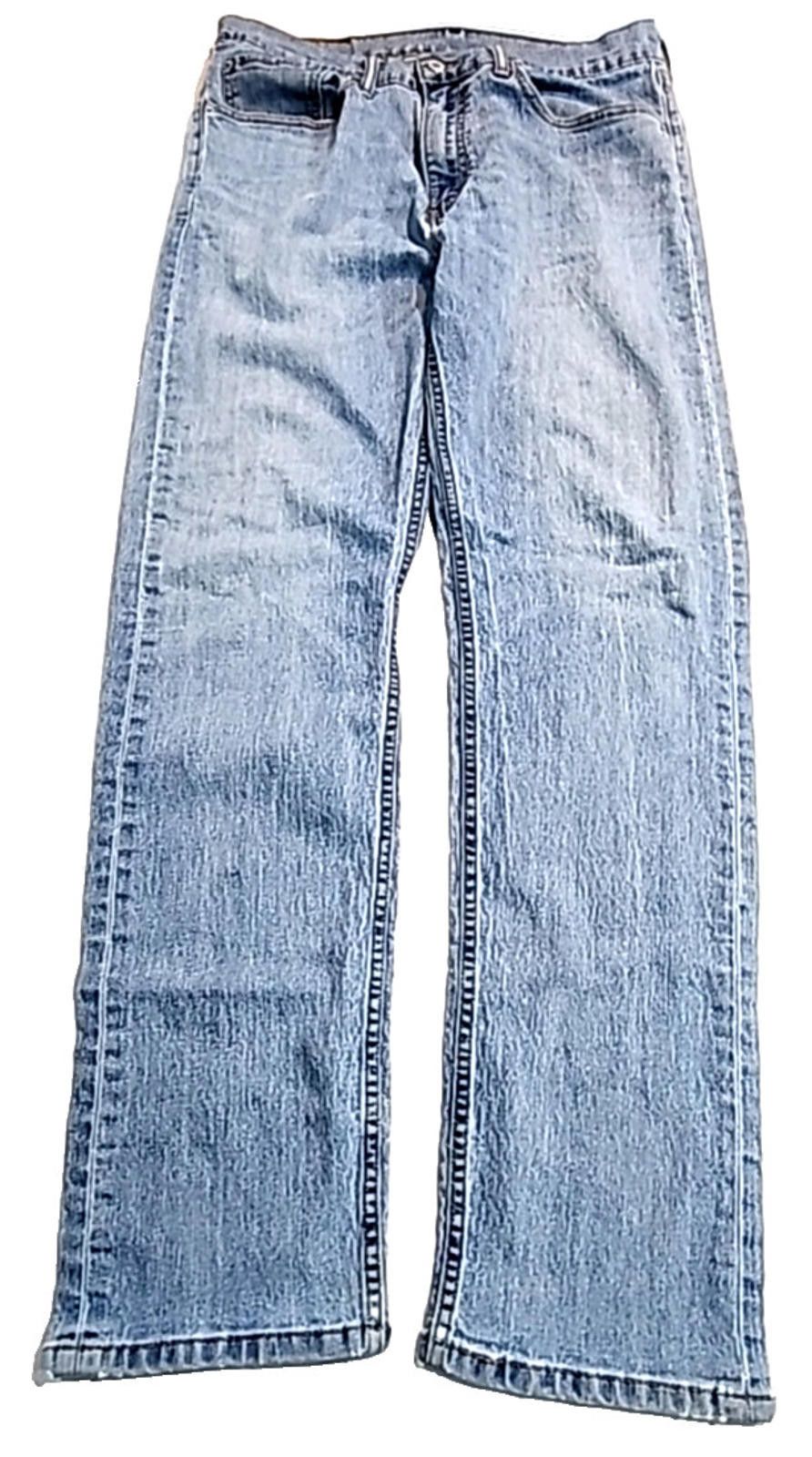 Levi's Levi's 505 Mens Jeans Actual 34Wx33L Blue Denim Regular Fit Size US 34 / EU 50 - 10 Thumbnail