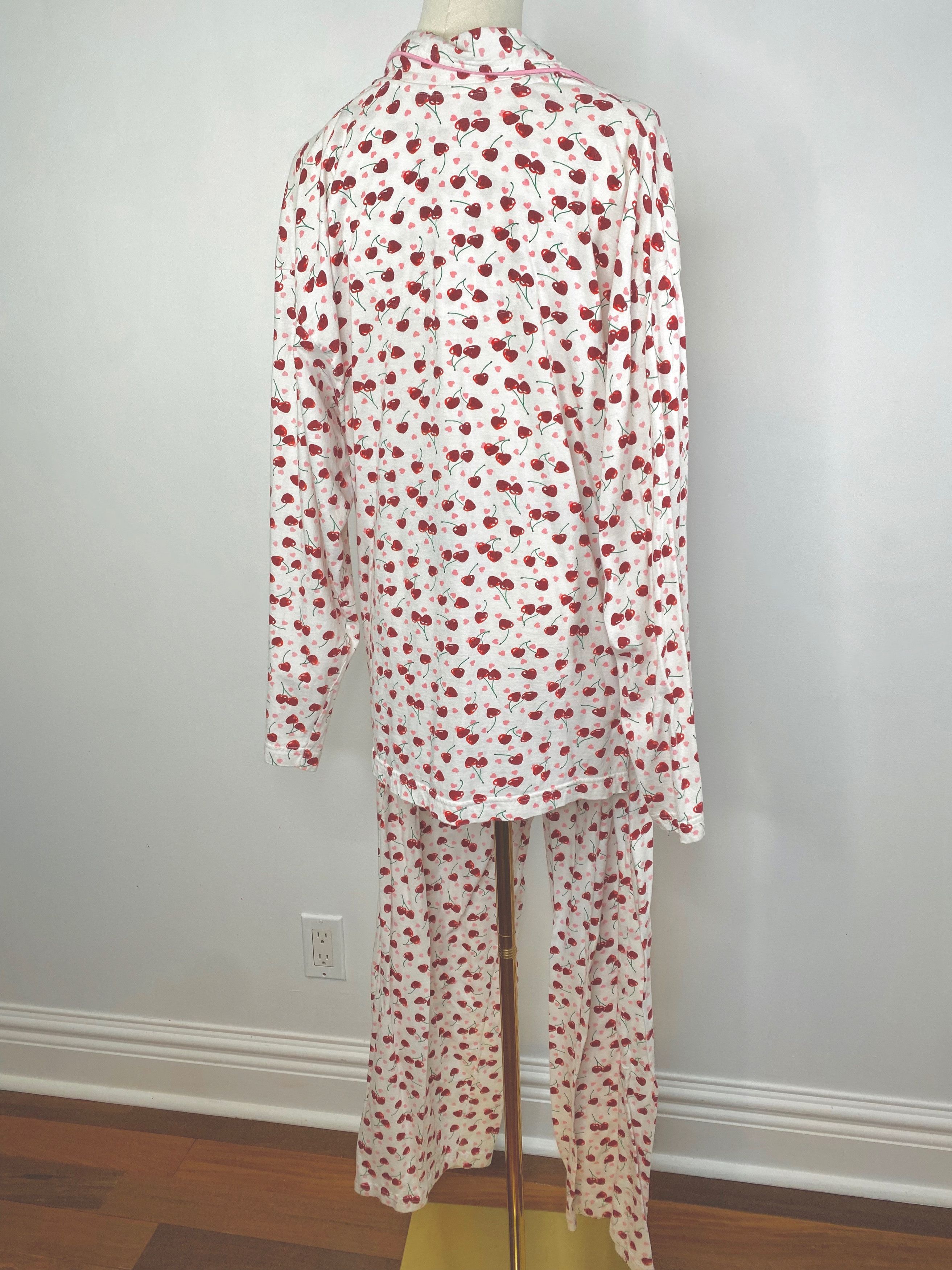 Vintage Rose De Nuit - Heart Cherry Pattern Set Size XL / US 12-14 / IT 48-50 - 6 Thumbnail