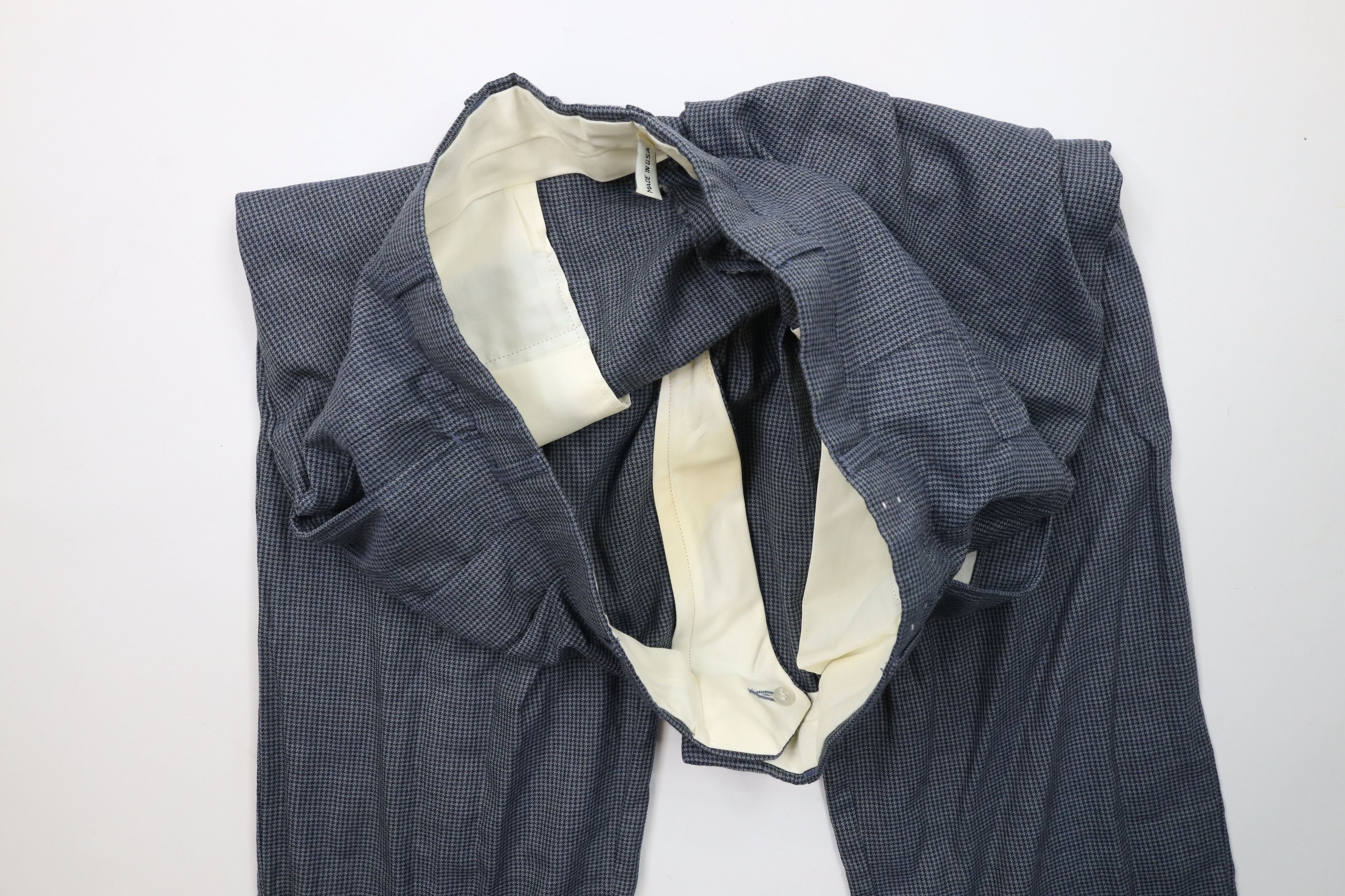 Vintage Vintage 70s Streetwear Wool Houndstooth Wide Leg Pants USA Size US 38 / EU 54 - 9 Thumbnail