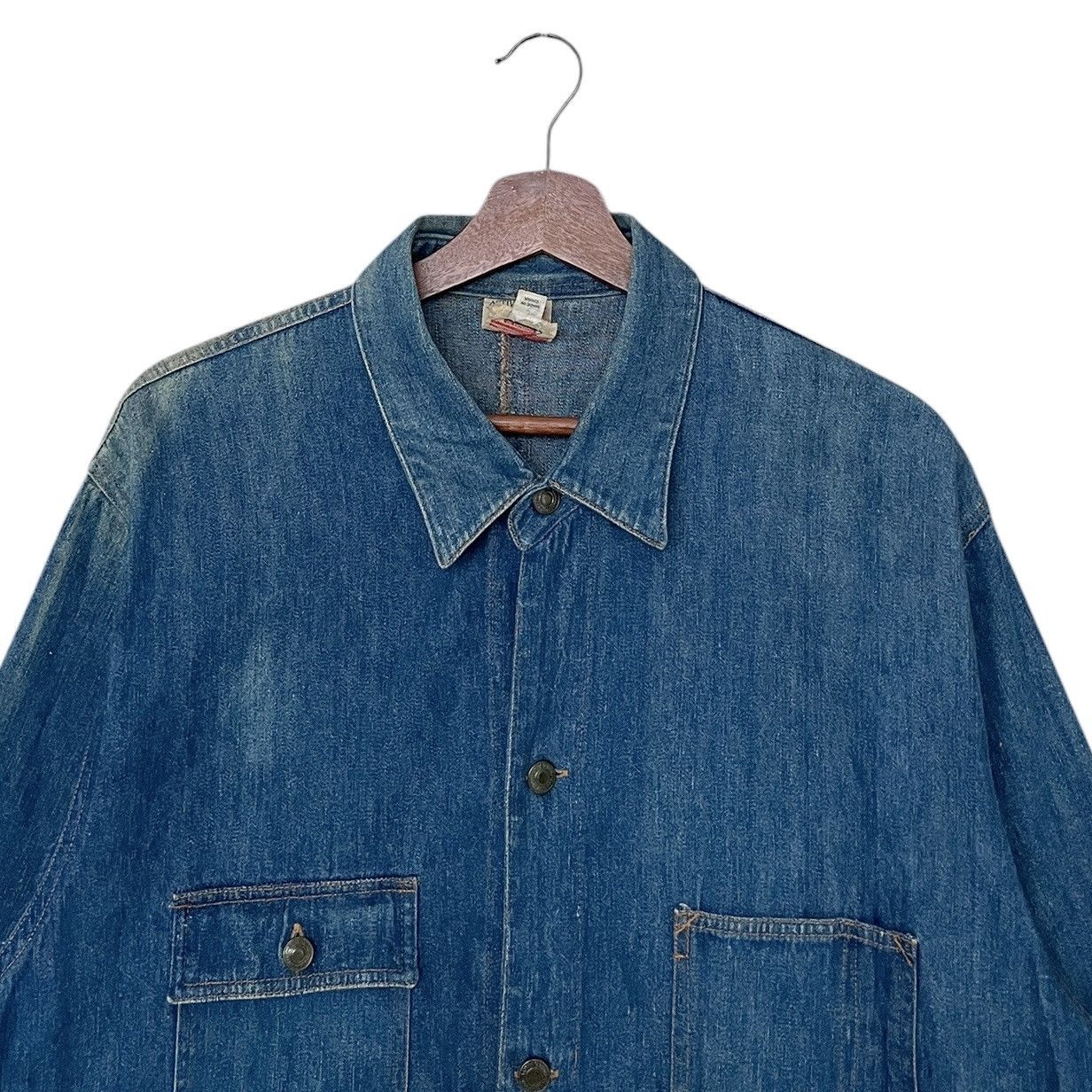 Japanese Brand × Vintage Vintage Brand Active Scene Pullover Denim Jacket 1990s Size US L / EU 52-54 / 3 - 7 Thumbnail