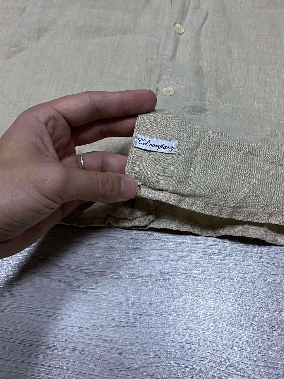 C.P. Company CP company linen lino flax vintage short buttons Size US XL / EU 56 / 4 - 2 Thumbnail