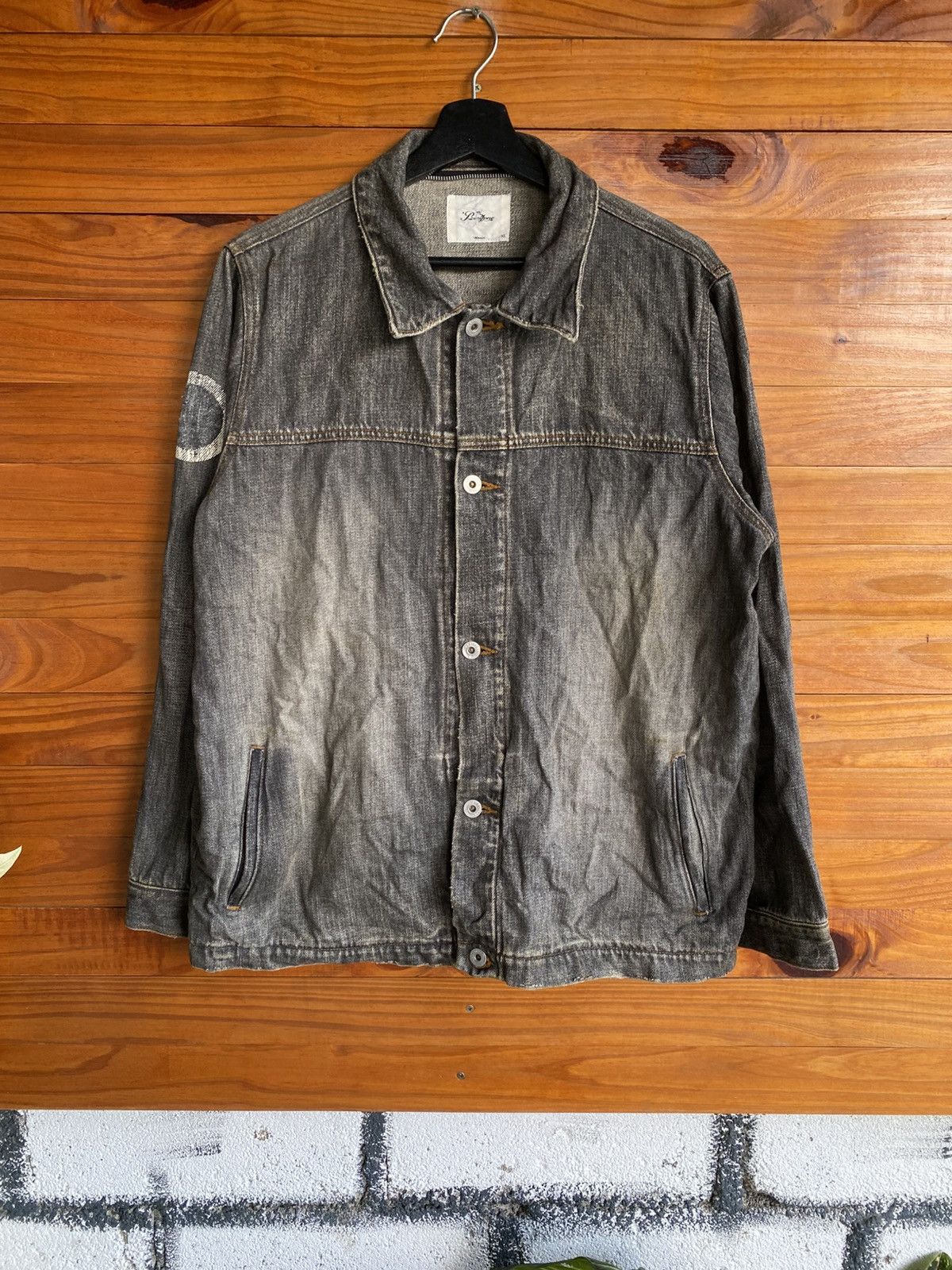 Japanese Brand Braitone Washed Denim Jacket Vintage Japanese Style Grey Size US L / EU 52-54 / 3 - 3 Thumbnail
