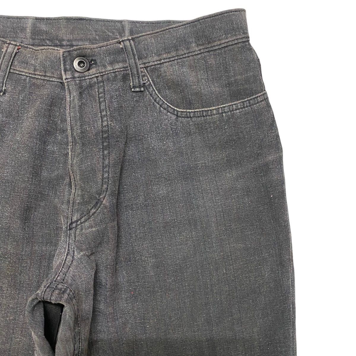 Japanese Brand DOMON HOMME Rainbow Super Flare Denim Jeans Faded Black Size US 31 - 6 Thumbnail